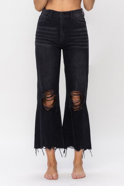 Vervet Cropped Distressed Jeans