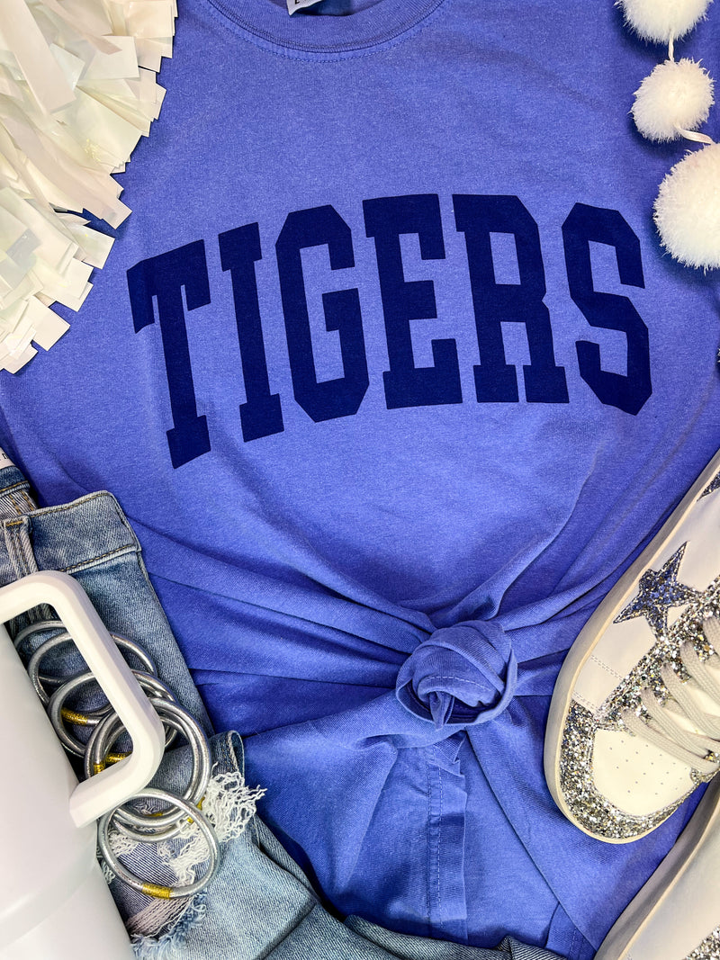Tigers Comfort Colors Short Sleeve T-Shirt in Blue