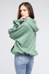 Elastic Hem Hoodie