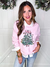 Oh Come Let Us Adore Him Christmas Tree Sweatshirt
