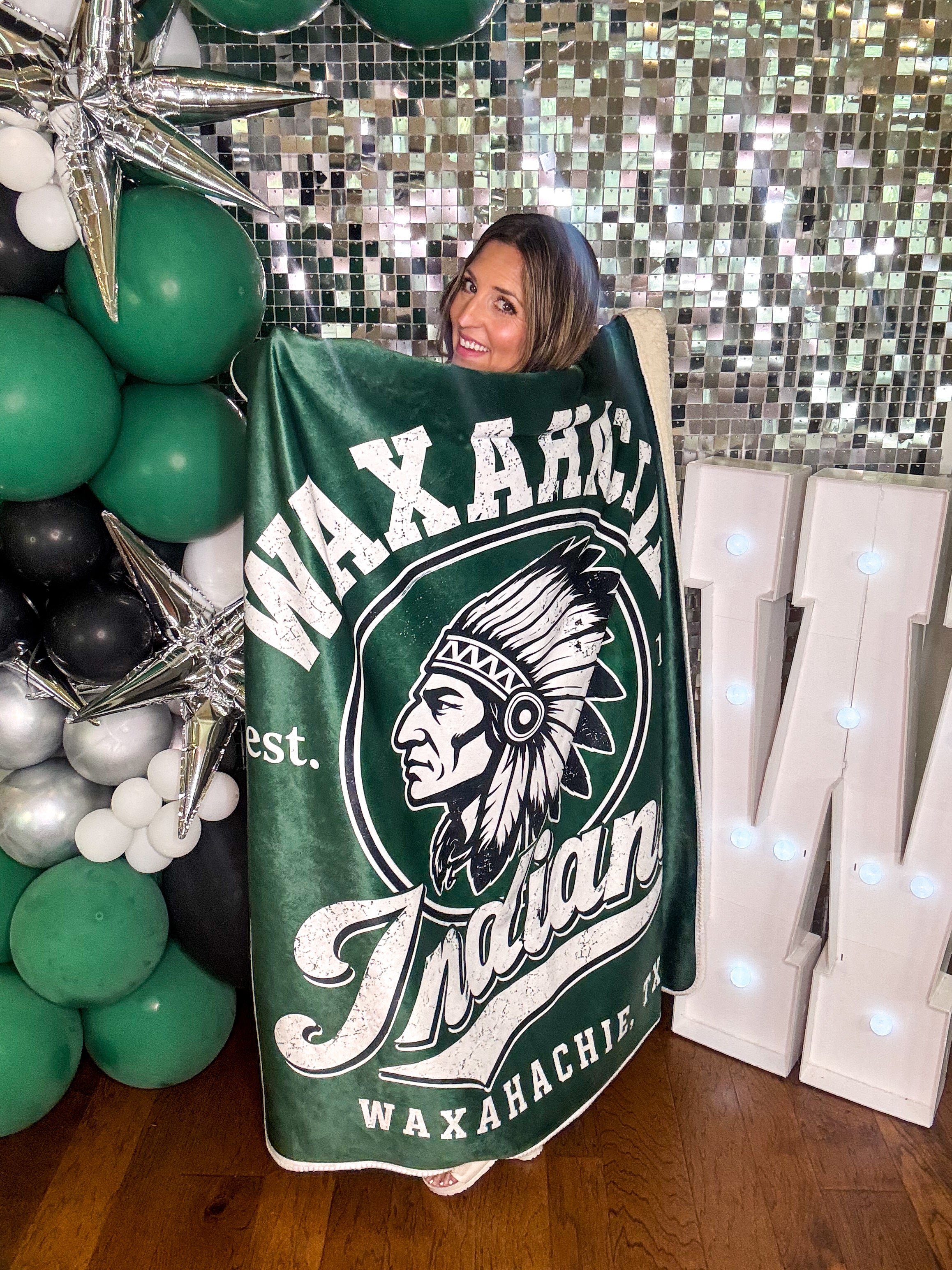 Waxahachie Indians Sherpa Blanket