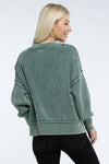 Vintage Washed Side Slit Sweater