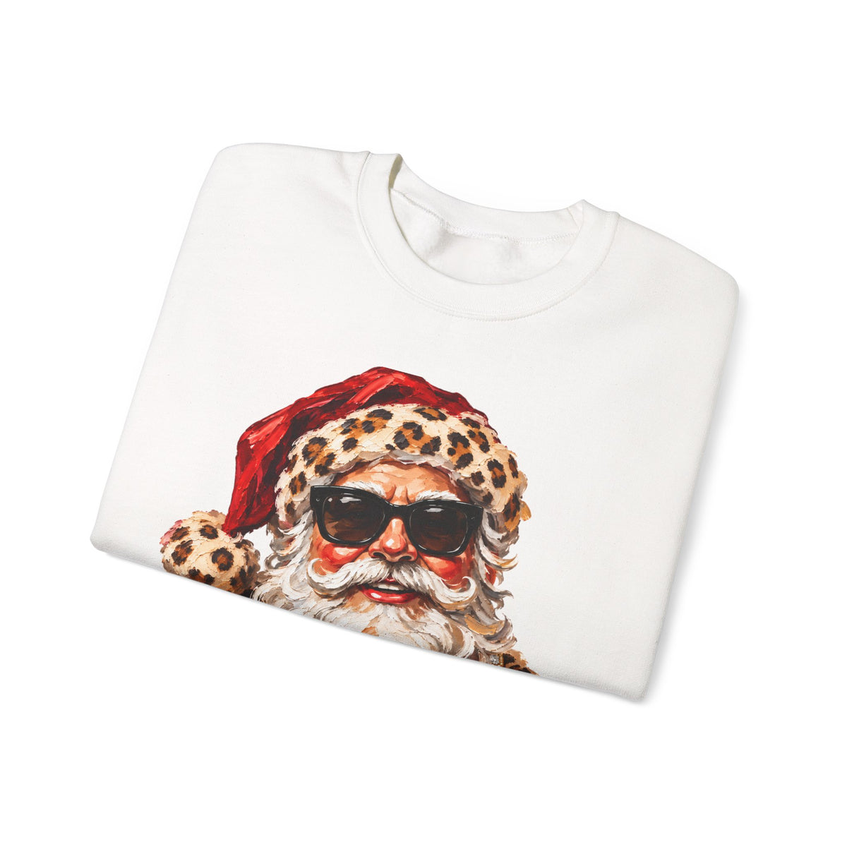 Leopard Glam Santa Sweatshirt