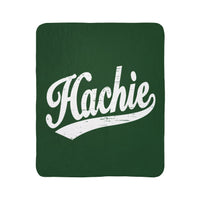Hachie Script Sherpa Blanket