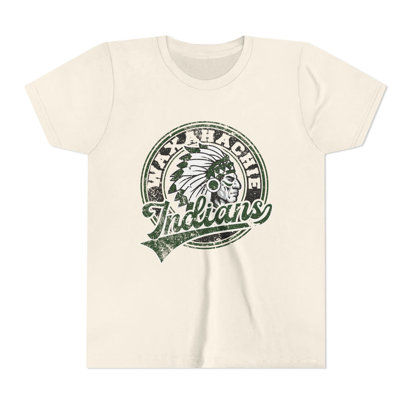 YOUTH Waxahachie Indians Vintage Mascot Bella Canvas T-Shirt
