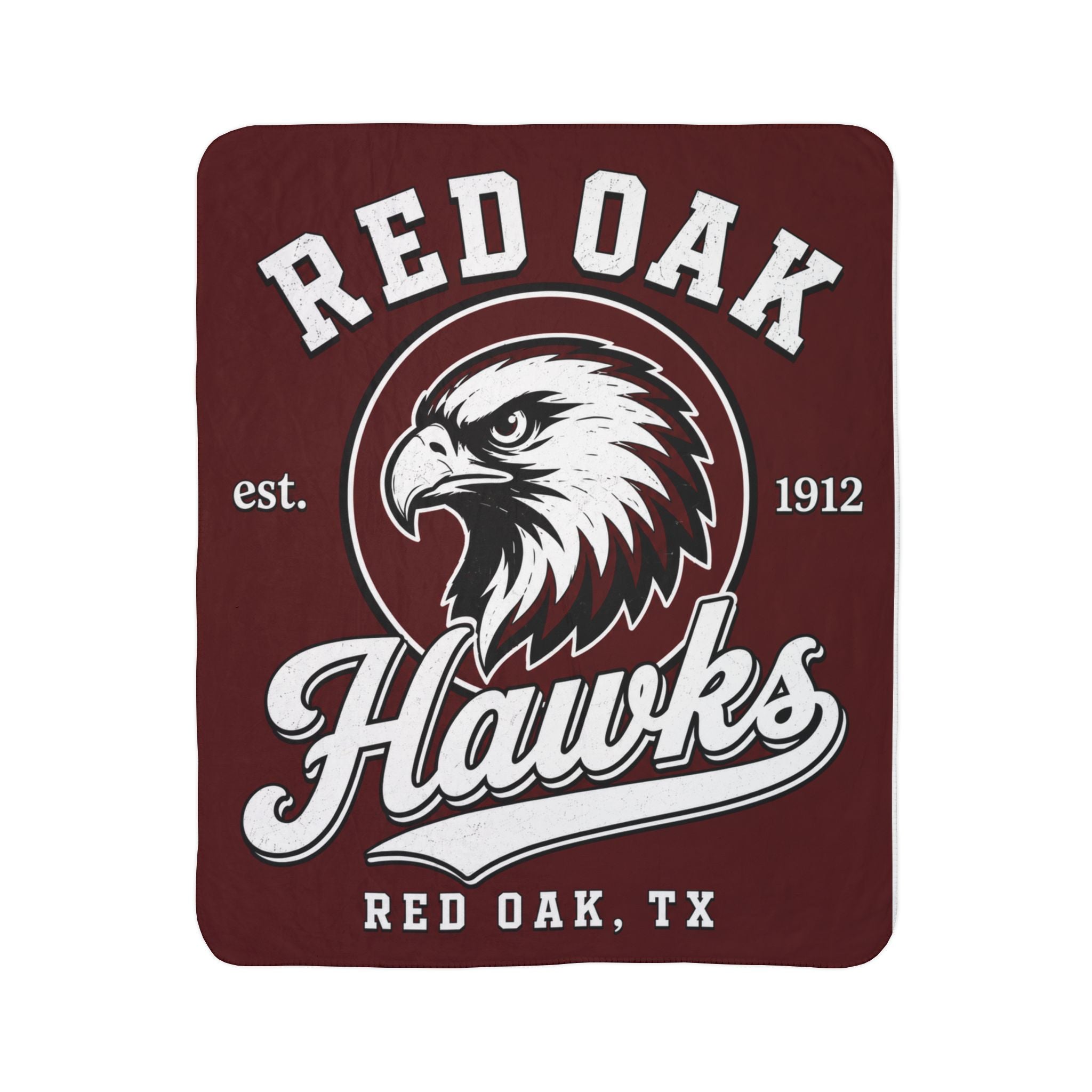 Red Oak Hawks Sherpa Blanket