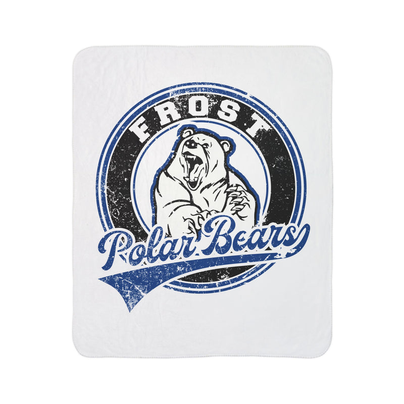 Frost Polar Bears Vintage Mascots Sherpa Blanket