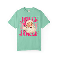 Pink Jolly Santa Comfort Colors T-shirt