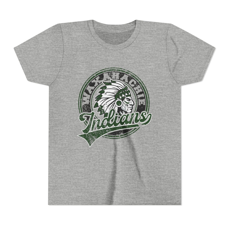 YOUTH Waxahachie Indians Vintage Mascot Bella Canvas T-Shirt