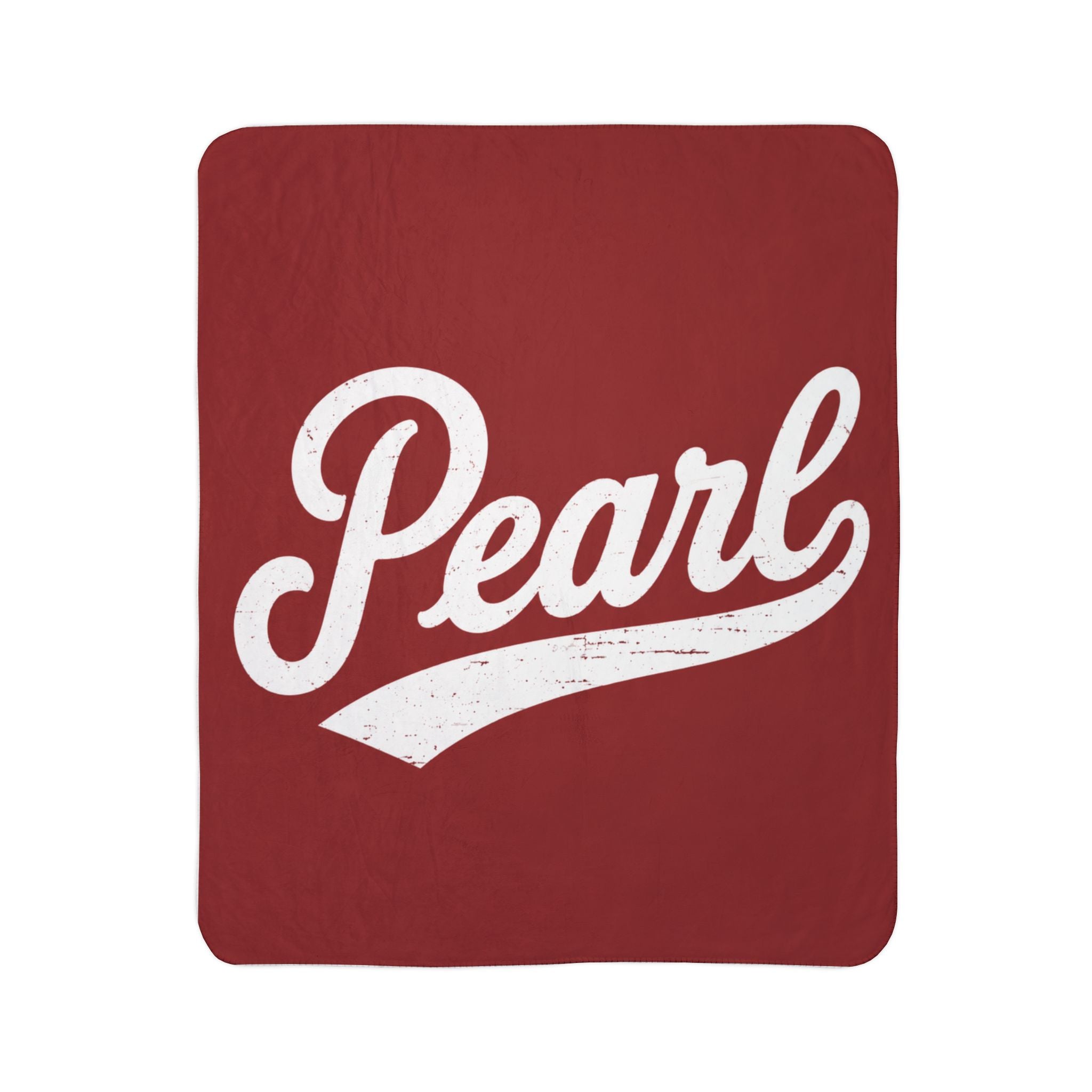Pearl Script Sherpa Blanket