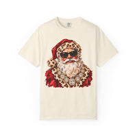 Leopard Glam Santa Comfort Colors T-shirt