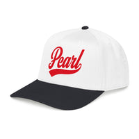 Pearl in Black Mid Profile Baseball Cap