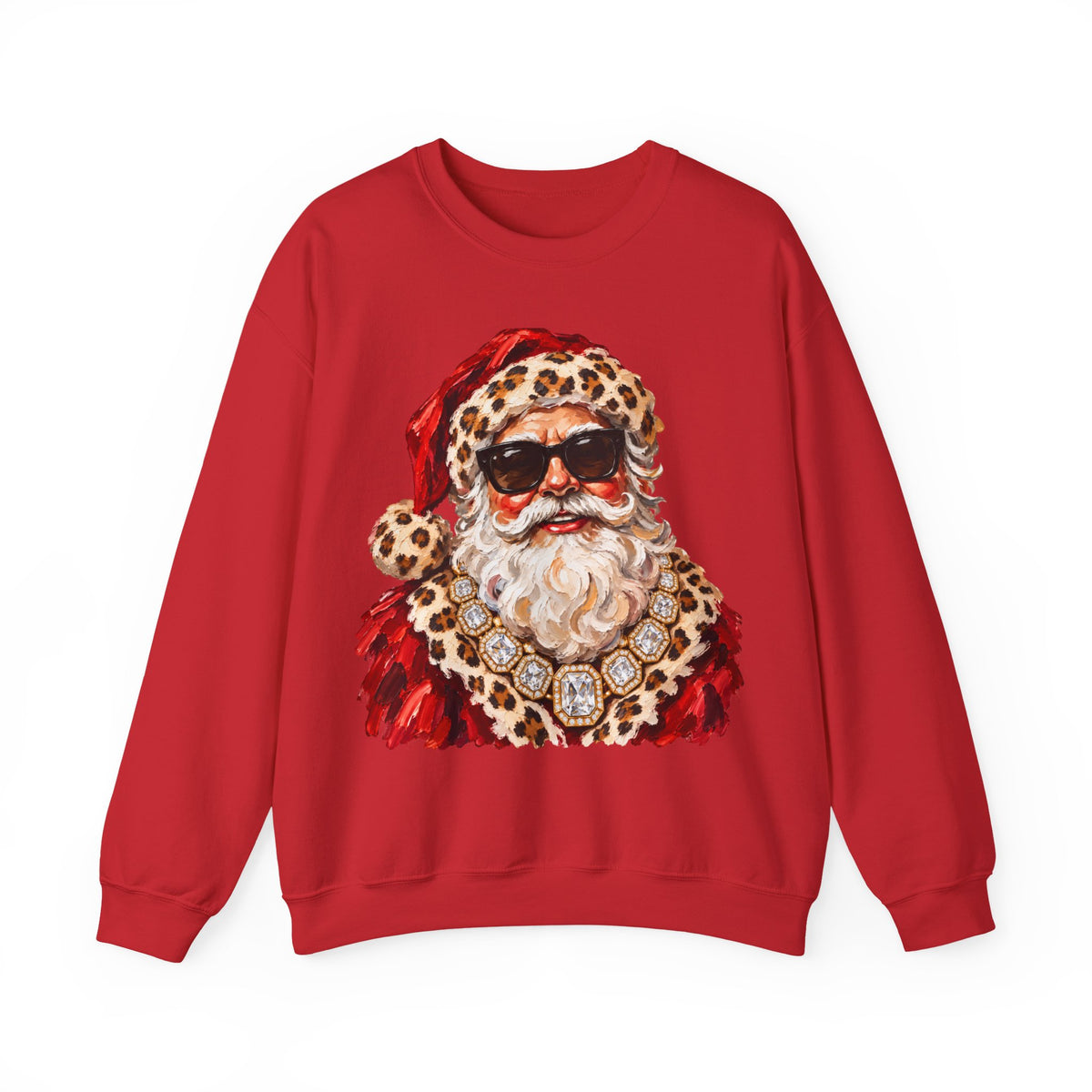 Leopard Glam Santa Sweatshirt