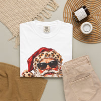 Leopard Glam Santa Comfort Colors T-shirt