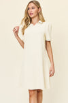Textured Collared Neck Dress