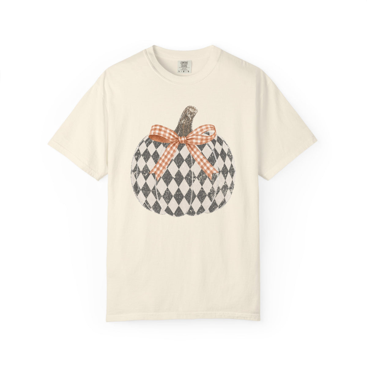 Checkered Pumpkin Comfort Colors T-shirt