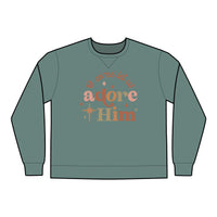 Oh Come Let Us Adore Him ComfortWash® Garment Dyed Crewneck Sweatshirt