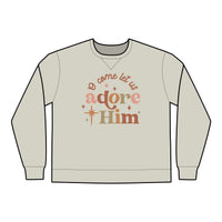 Oh Come Let Us Adore Him ComfortWash® Garment Dyed Crewneck Sweatshirt
