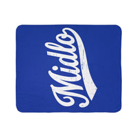 Midlo Script Sherpa Blanket