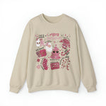 Pink Christmas Collage Sweatshirt