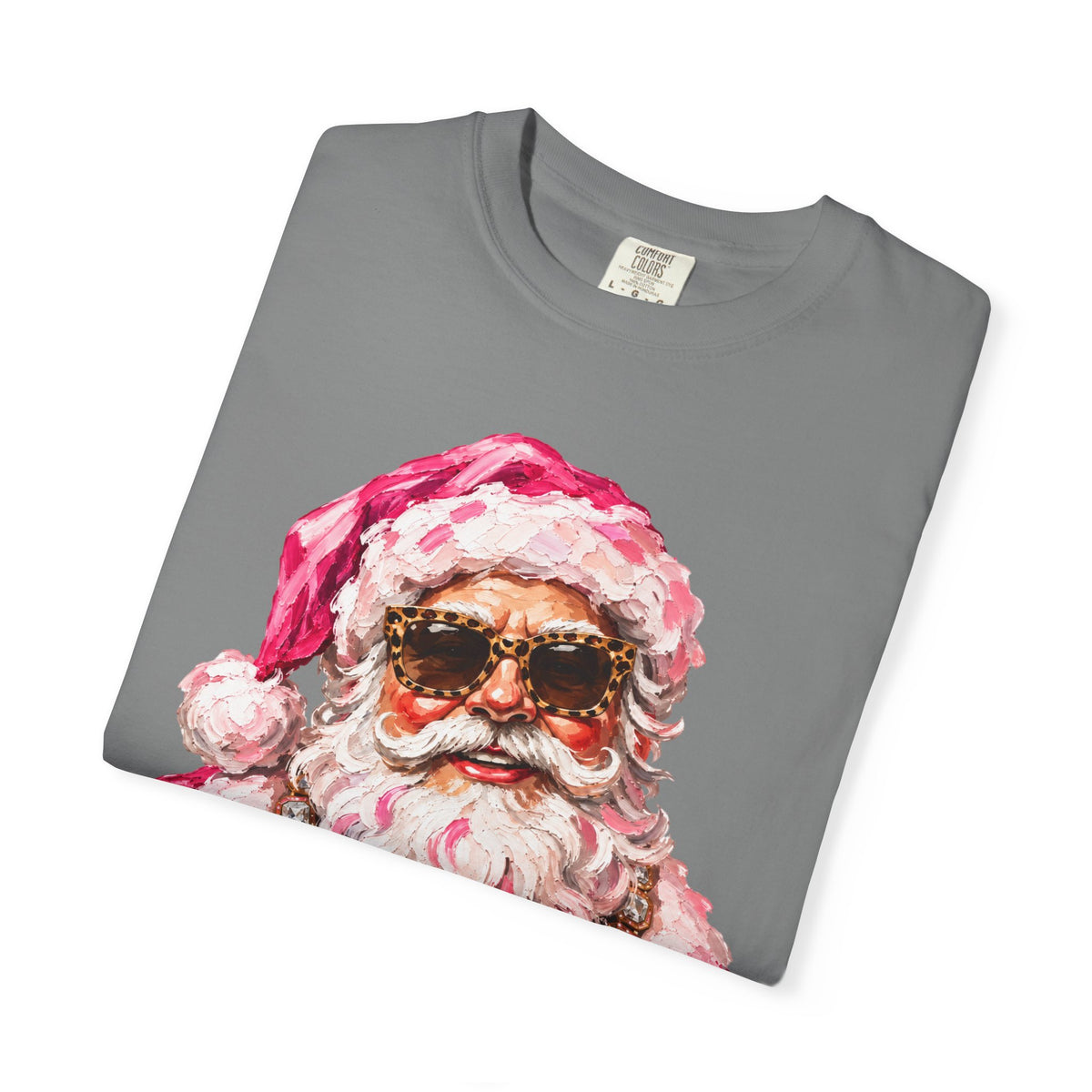 Pink Glam Santa Comfort Colors T-shirt