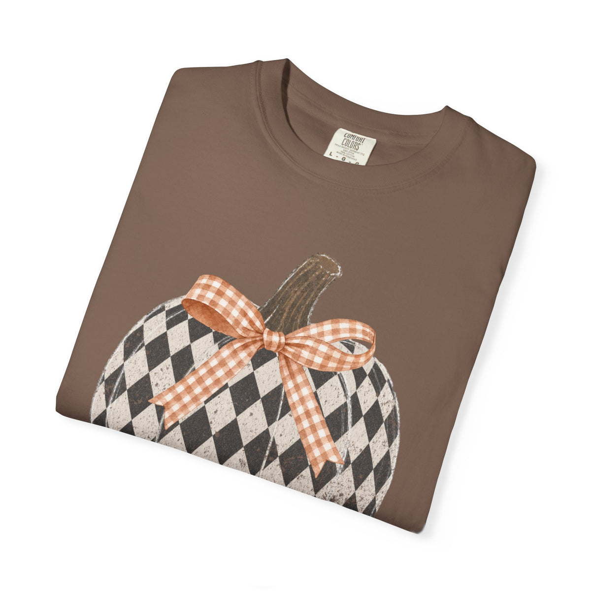 Checkered Pumpkin Comfort Colors T-shirt