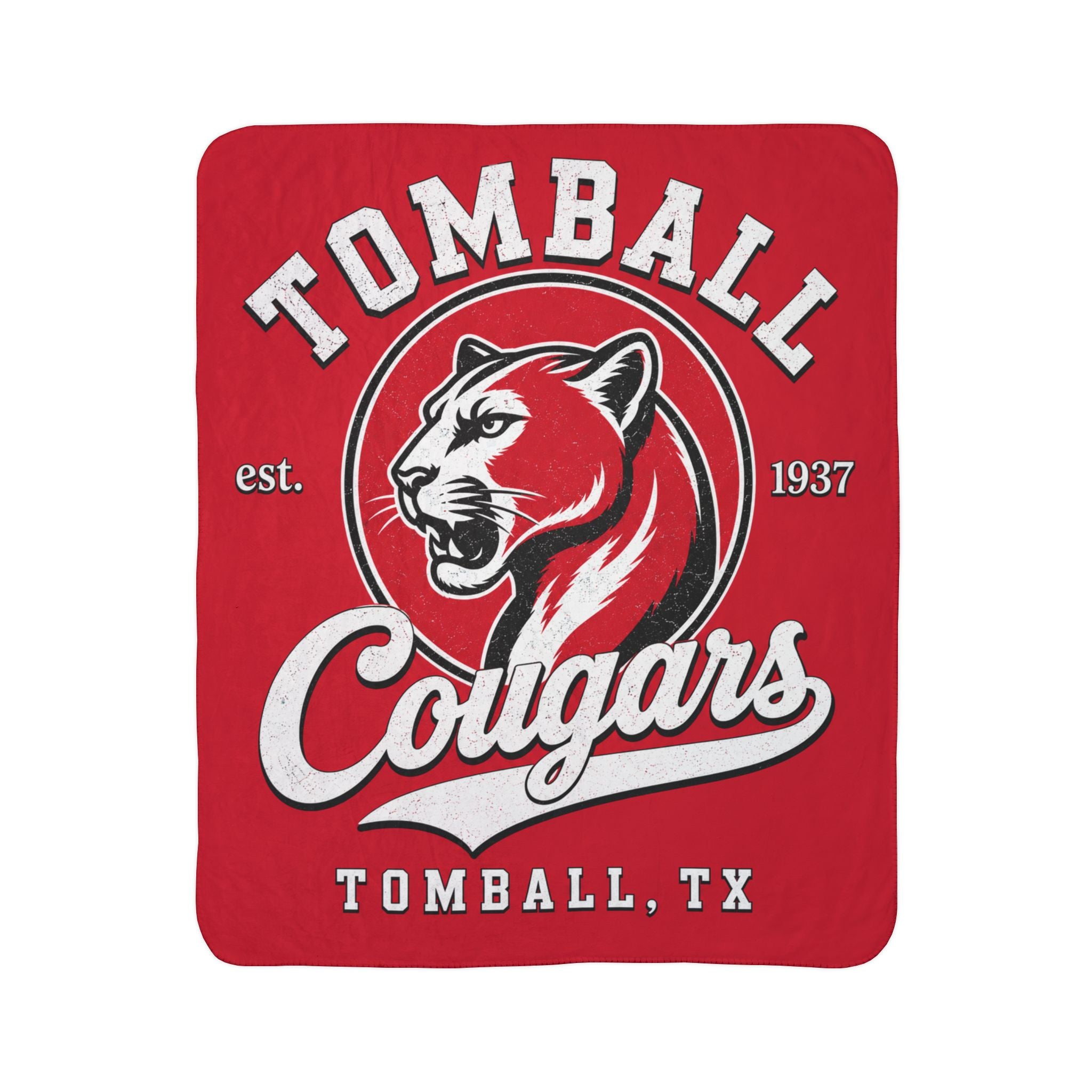 Tomball Cougars Sherpa Blanket