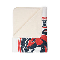 Life Mustangs Vintage Mascots Sherpa Blanket in White