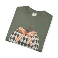 Checkered Pumpkin Comfort Colors T-shirt