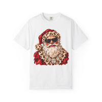Leopard Glam Santa Comfort Colors T-shirt