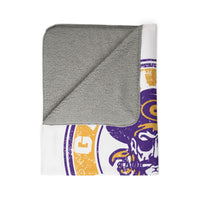 Granbury Pirates Vintage Mascots Sherpa Blanket in White