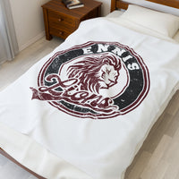 Ennis Lions Vintage Mascot Velveteen Blanket