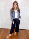 Umgee Elastic Waistband Wide Leg Pants