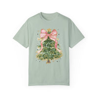 Preppy Christmas Tree Comfort Colors Tee