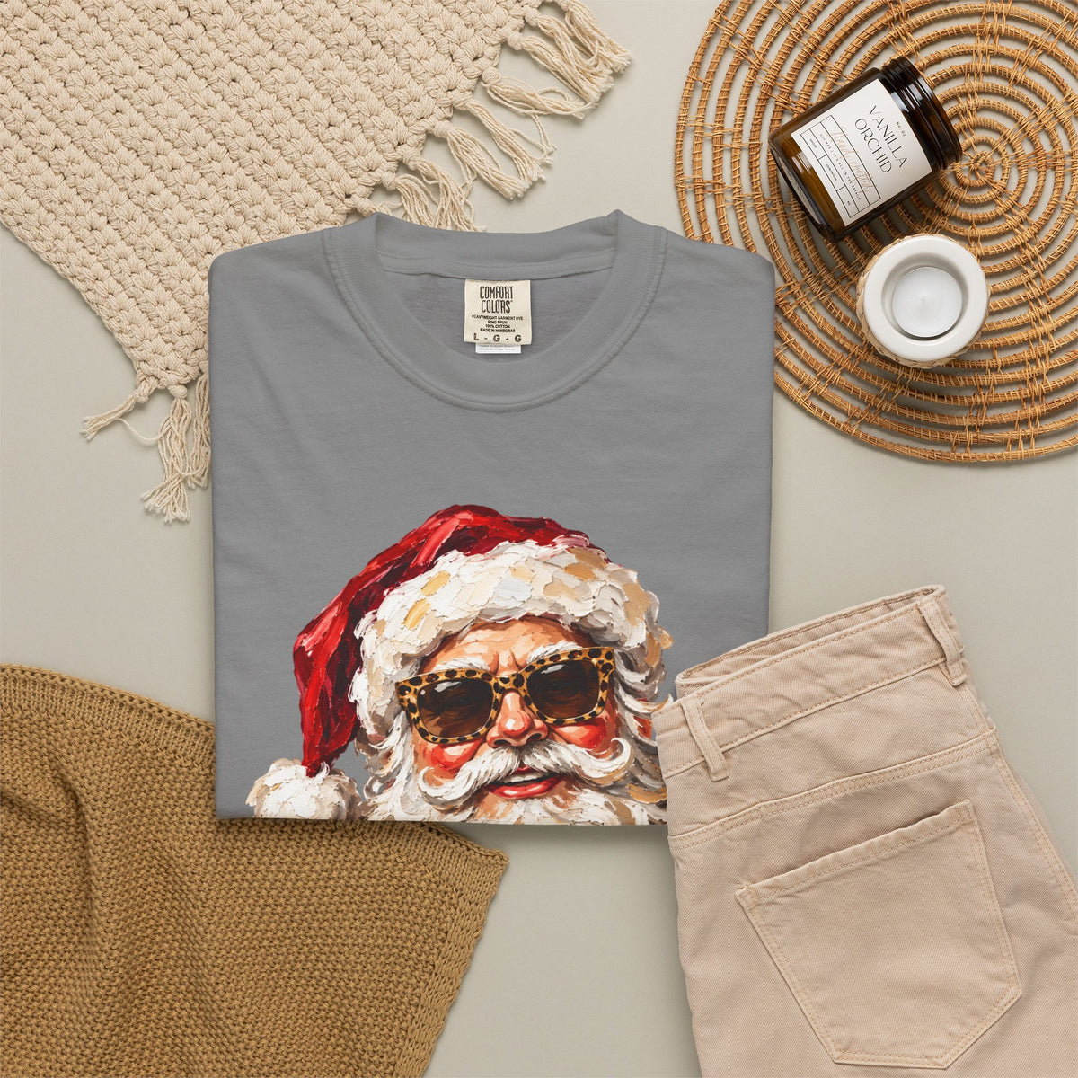 Glam Santa Comfort Colors T-shirt