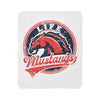 Life Mustangs Vintage Mascots Sherpa Blanket in White