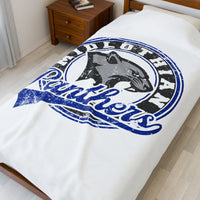 Midlothian Panthers Vintage Mascot Velveteen Blanket