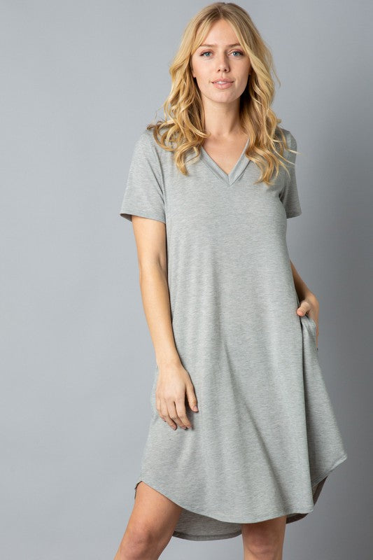V-Neck T-Shirt Dress