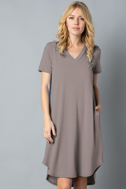 V-Neck T-Shirt Dress