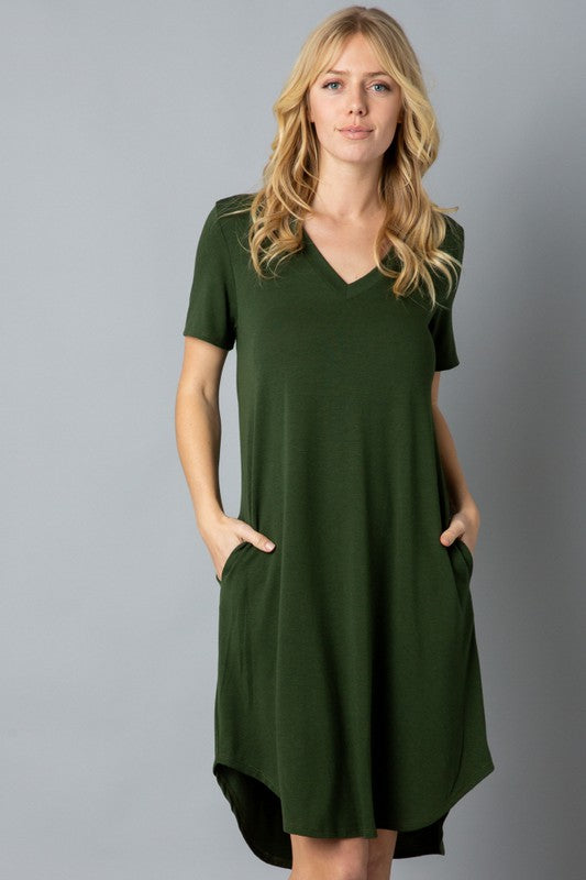 V-Neck T-Shirt Dress