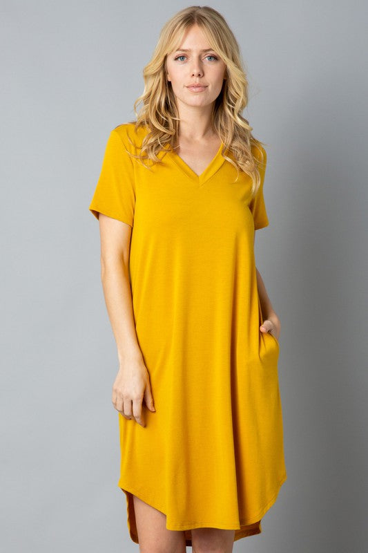 V-Neck T-Shirt Dress