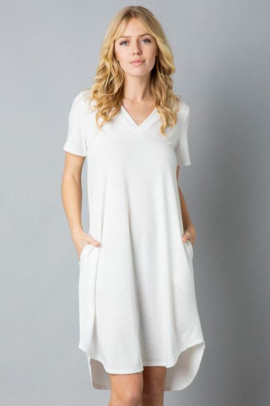 V-Neck T-Shirt Dress