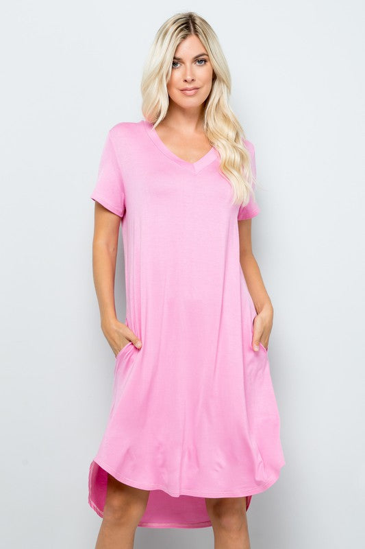 V-Neck T-Shirt Dress