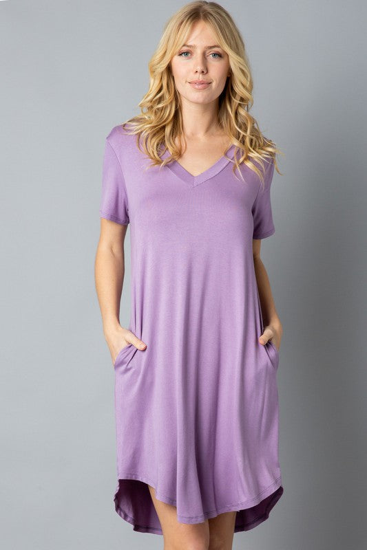 V-Neck T-Shirt Dress