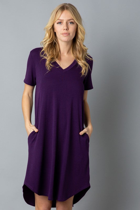 V-Neck T-Shirt Dress