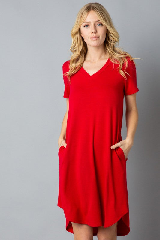 V-Neck T-Shirt Dress