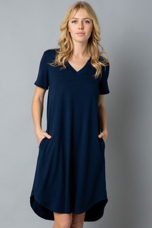 V-Neck T-Shirt Dress