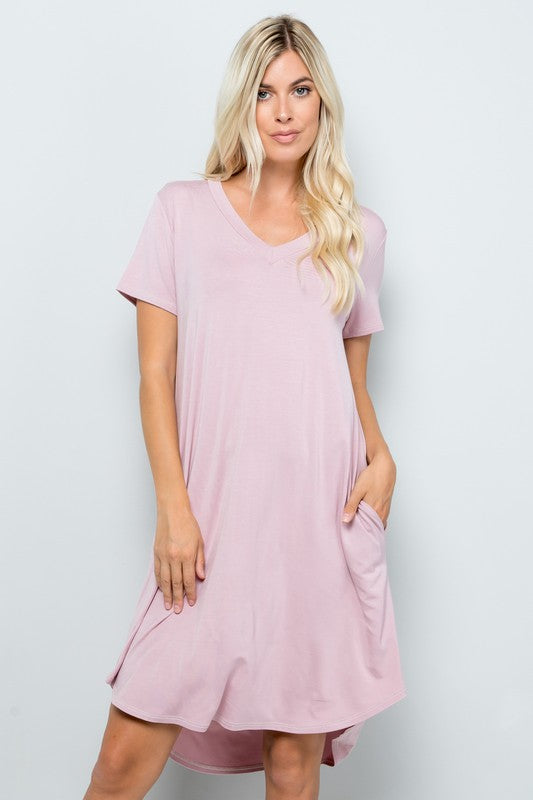 V-Neck T-Shirt Dress
