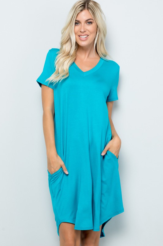 V-Neck T-Shirt Dress