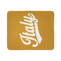 Italy Script Sherpa Blanket